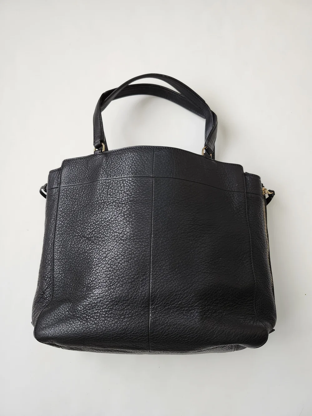 Tory Burch Black Pebbled Leather Tote